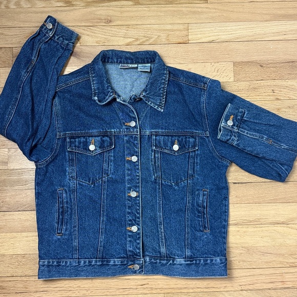 Vintage Bill Blass jeans 100% cotton Jean jacket front pocket medium blue wash - Picture 2 of 11